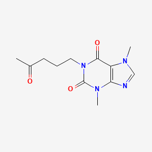 molecular formula C12H16N4O3 B8536570 3,7-Dimethyl-1-(4-oxopentyl)purine-2,6-dione CAS No. 10226-60-5