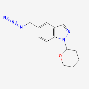 molecular formula C13H15N5O B8536604 5-(Azidomethyl)-1-(2-tetrahydropyranyl)indazole CAS No. 192369-94-1