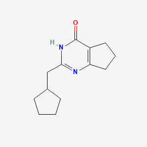 molecular formula C13H18N2O B8536633 2-cyclopentylmethyl-6,7-dihydro-5H-cyclopentapyrimidin-4-ol 