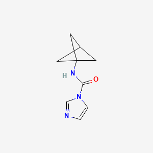molecular formula C9H11N3O B8536648 Imidazole-1-carboxylic acid bicyclo[1.1.1]pent-1-ylamide 