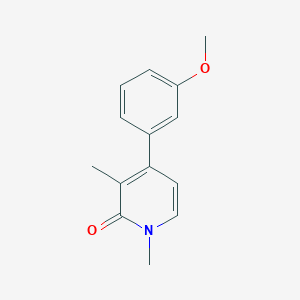 molecular formula C14H15NO2 B8536661 4-(3-Methoxyphenyl)-1,3-dimethylpyridin-2(1H)-one CAS No. 61528-31-2