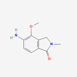 molecular formula C10H12N2O2 B8536667 5-Amino-4-methoxy-2-methylisoindolin-1-one 