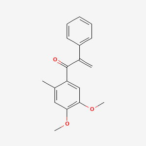 molecular formula C18H18O3 B8536670 1-(4,5-Dimethoxy-2-methylphenyl)-2-phenylprop-2-en-1-one CAS No. 85524-76-1