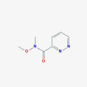 molecular formula C7H9N3O2 B8536672 N-methoxy-N-methylpyridazine-3-carboxamide 