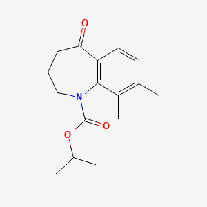 molecular formula C16H21NO3 B8536682 8,9-Dimethyl-5-oxo-2,3,4,5-tetrahydro-benzo[b]azepine-1-carboxylic acid isopropyl ester 