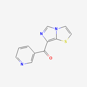 molecular formula C11H7N3OS B8536689 7-(Pyridin-3-yl)carbonylimidazo[5,1-b]thiazole 