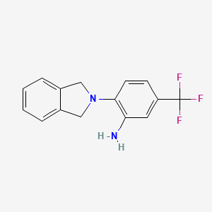 molecular formula C15H13F3N2 B8536725 2-[2-Amino-4-(trifluoromethyl)phenyl]isoindoline 