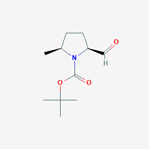 molecular formula C11H19NO3 B8536748 (2S,5S)-tert-butyl 2-formyl-5-methylpyrrolidine-1-carboxylate 