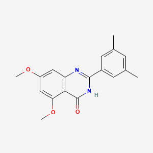 molecular formula C18H18N2O3 B8536778 5,7-dimethoxy-2-(3,5-dimethylphenyl)quinazolin-4(3H)-one 