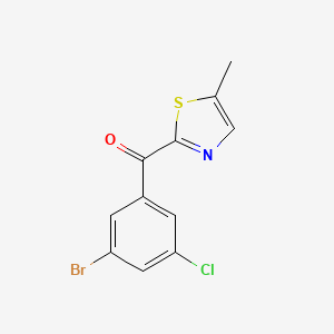 (3-Bromo-5-chlorophenyl)(5-methylthiazol-2-yl)methanone