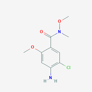 molecular formula C10H13ClN2O3 B8536882 4-amino-5-chloro-N,2-dimethoxy-N-methylbenzamide CAS No. 166815-99-2