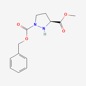 molecular formula C13H16N2O4 B8536884 1-Benzyl 3-methyl (S)-pyrazolidine-1,3-dicarboxylate 