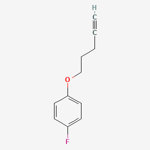 molecular formula C11H11FO B8536893 1-Fluoro-4-(4-pentynyloxy) benzene 