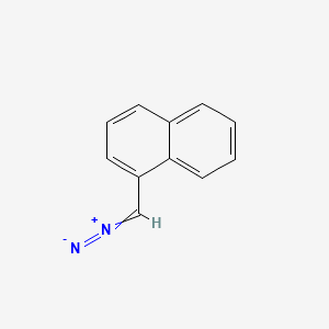 molecular formula C11H8N2 B8536924 Naphthalene, 1-(diazomethyl)- CAS No. 10378-55-9