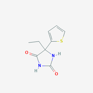 molecular formula C9H10N2O2S B8536927 5-Ethyl-5-(2-thienyl)hydantoin 