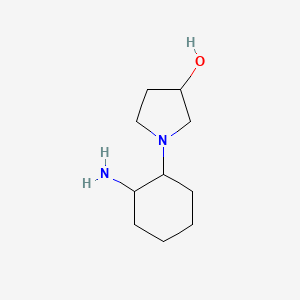molecular formula C10H20N2O B8536933 2-(3-Hydroxy-1-pyrrolidinyl)cyclohexylamine 