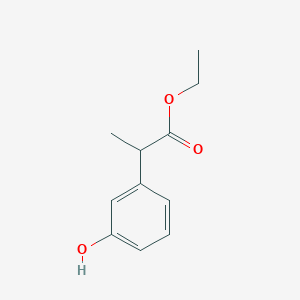 molecular formula C11H14O3 B8536948 Ethyl 2-(3-hydroxyphenyl)propanoate 