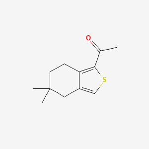 molecular formula C12H16OS B8536969 1-(5,5-Dimethyl-4,5,6,7-tetrahydro-benzo[c]thiophen-1-yl)-ethanone 