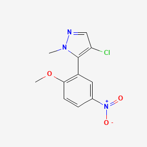 4-Chloro-5-(2-methoxy-5-nitro-phenyl)-1-methyl-1H-pyrazole