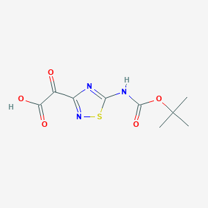 2-(5-((tert-Butoxycarbonyl)amino)-1,2,4-thiadiazol-3-yl)-2-oxoacetic acid