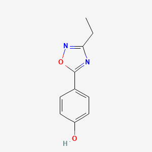 molecular formula C10H10N2O2 B8536992 4-(3-Ethyl-1,2,4-oxadiazol-5-yl)phenol 
