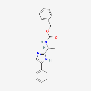 molecular formula C19H19N3O2 B8537045 [1-(4-phenyl-1H-imidazol-2-yl)-ethyl]-carbamic acid benzyl ester 