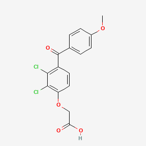 [2,3-Dichloro-4-(4-methoxybenzoyl)phenoxy]acetic acid