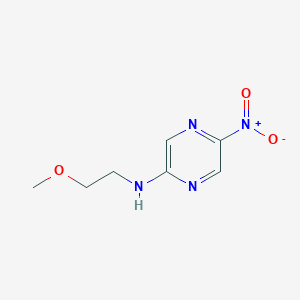 molecular formula C7H10N4O3 B8537082 (2-Methoxy-ethyl)-(5-nitro-pyrazin-2-yl)-amine 