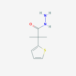 molecular formula C8H12N2OS B8537095 2-Methyl-2-(2-thienyl)propanohydrazide 