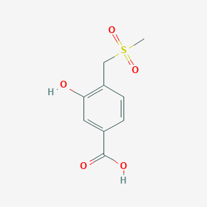 molecular formula C9H10O5S B8537118 3-Hydroxy-4-(methylsulfonylmethyl)benzoic acid 