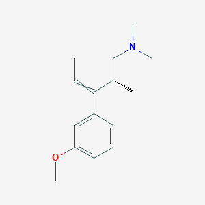 molecular formula C15H23NO B8537132 (2R)-3-(3-methoxyphenyl)-N,N,2-trimethylpent-3-en-1-amine 