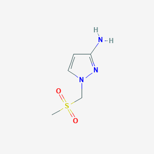 molecular formula C5H9N3O2S B8537179 1-methanesulfonylmethyl-1H-pyrazol-3-ylamine 
