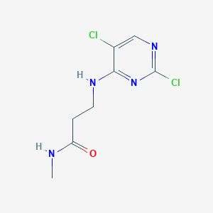 molecular formula C8H10Cl2N4O B8537183 3-(2,5-Dichloro-pyrimidin-4-ylamino)-N-methyl-propionamide 