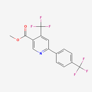 3-Pyridinecarboxylic acid,4-(trifluoromethyl)-6-[4-(trifluoromethyl)phenyl]-,methyl ester