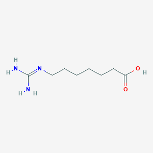 molecular formula C8H17N3O2 B8537229 7-Guanidinoheptanoic acid 