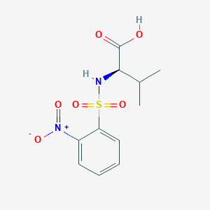 molecular formula C11H14N2O6S B8537234 N-(nitrobenzenesulfonyl)-(D)-valine 