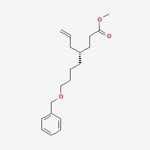 molecular formula C19H28O3 B8537242 methyl 4(S)-allyl-8-(benzyloxy)octanoate 