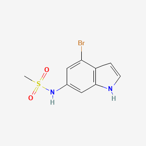 molecular formula C9H9BrN2O2S B8537270 N-(4-bromo-1H-indol-6-yl)methanesulfonamide 