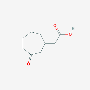 molecular formula C9H14O3 B8537291 3-Oxo-cycloheptaneacetic acid 