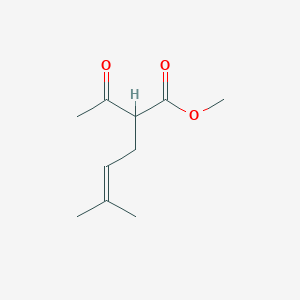 molecular formula C10H16O3 B8537332 Methyl 2-acetyl-5-methyl-4-hexenoate 