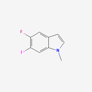 molecular formula C9H7FIN B8537382 5-fluoro-6-iodo-1-methyl-1H-indole 