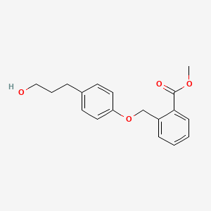 molecular formula C18H20O4 B8537389 Methyl 2-{[4-(3-hydroxypropyl)phenoxy]-methyl}benzoate 