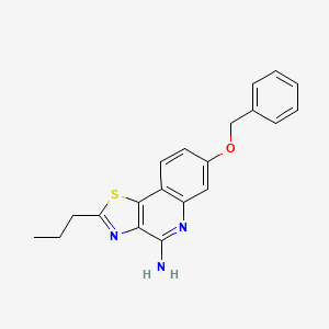 molecular formula C20H19N3OS B8537392 7-Benzyloxy-2-propylthiazolo[4,5-c]quinolin-4-amine CAS No. 874187-83-4