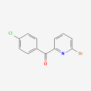 molecular formula C12H7BrClNO B8537398 (6-Bromopyridin-2-yl)(4-chlorophenyl)methanone CAS No. 87849-78-3
