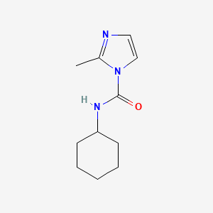molecular formula C11H17N3O B8537409 1-Cyclohexylcarbamoyl-2-methylimidazole 