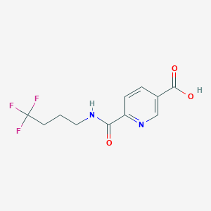 molecular formula C11H11F3N2O3 B8537417 6-[(4,4,4-Trifluorobutyl)carbamoyl]nicotinic acid 