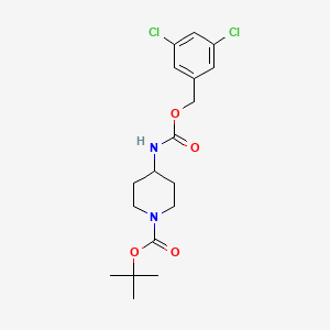Tert-butyl 4-((((3,5-dichlorobenzyl)oxy)carbonyl)amino)piperidine-1-carboxylate