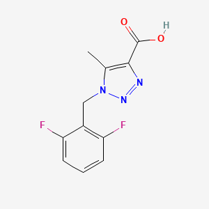 molecular formula C11H9F2N3O2 B8537481 1-(2,6-difluorobenzyl)-5-methyl-1H-1,2,3-triazole-4-carboxylic acid 