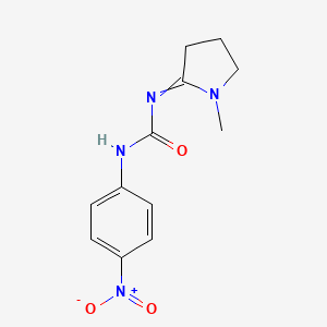 molecular formula C12H14N4O3 B8537491 1-(1-Methyl-2-pyrrolidylidene)-3-p-nitrophenylurea 