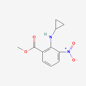 molecular formula C11H12N2O4 B8537505 Methyl 2-(cyclopropylamino)-3-nitrobenzoate 